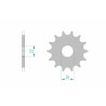 Pignon AFAM acier standard 61201 - 520 - 1077116002