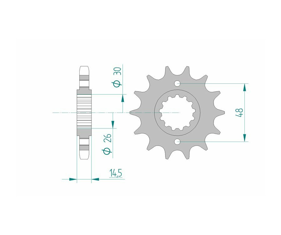 Pignon AFAM acier standard 20602 - 530 - 1075069005