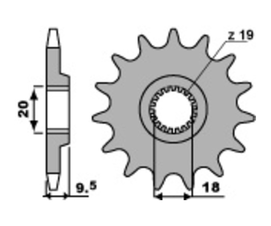 Pignon PBR acier standard 333 - 520 - 1077670001