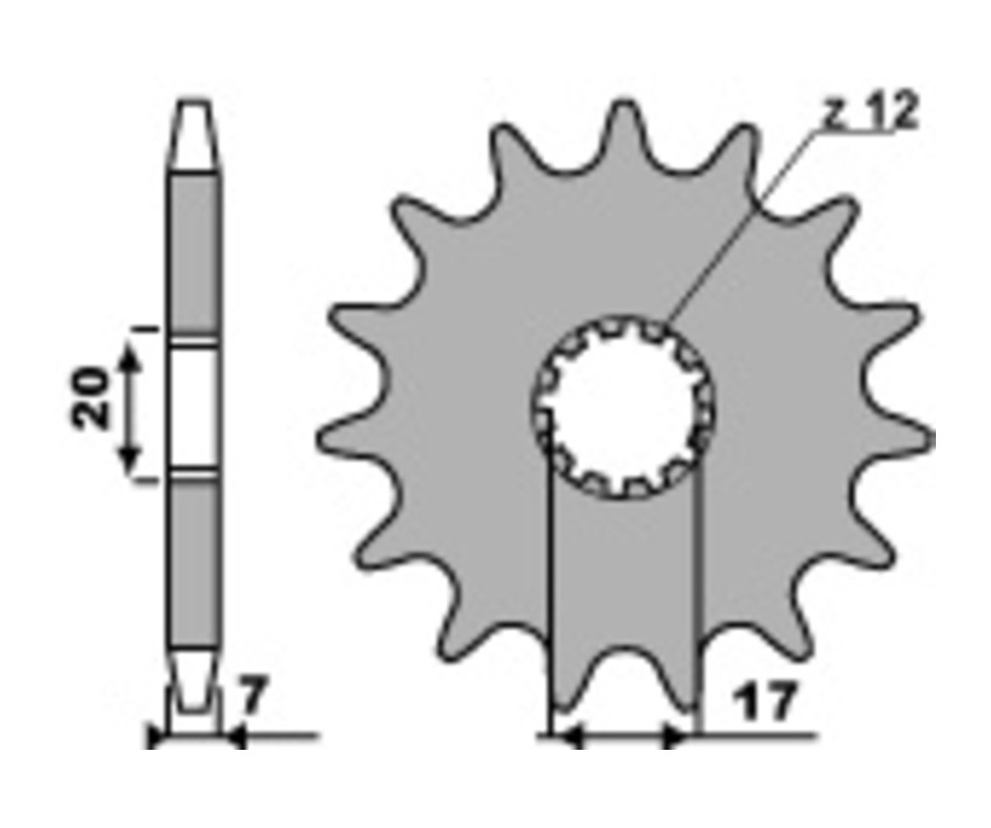 Pignon PBR acier standard 2064 - 428 - 1108862001