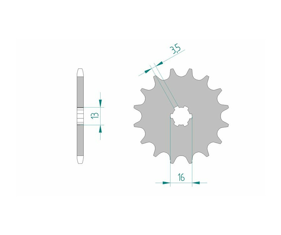 Pignon AFAM acier standard 27100 - 420 - 1076551001