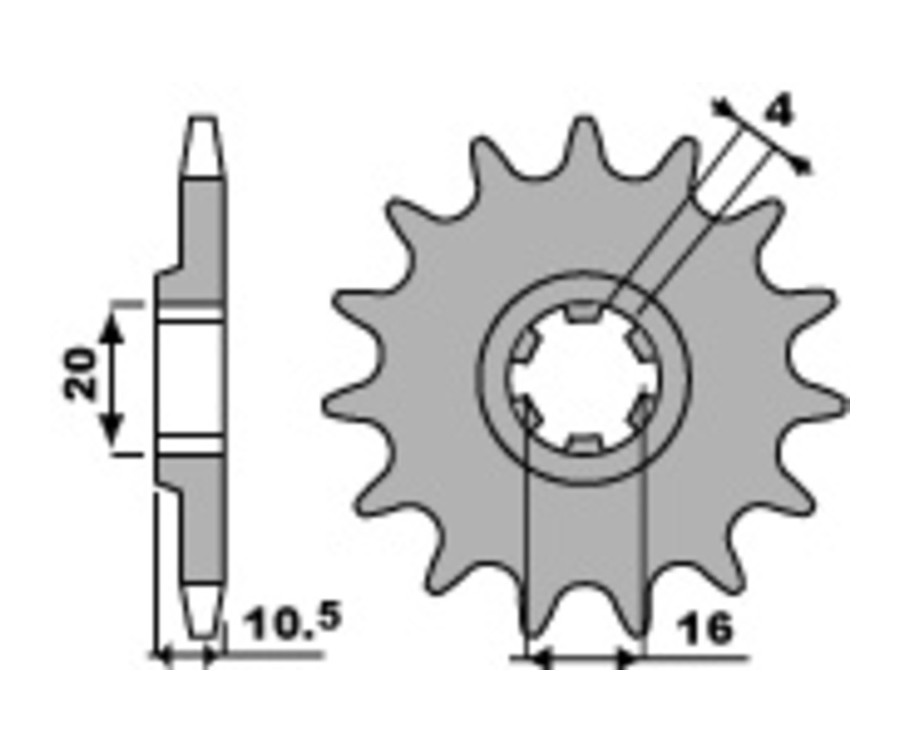 Pignon PBR acier standard 799 - 428 - 1077780001