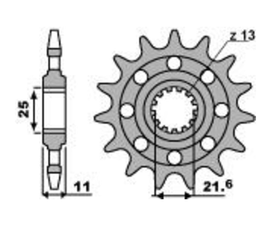 Pignon PBR acier standard 2172 - 520 - 1077594002