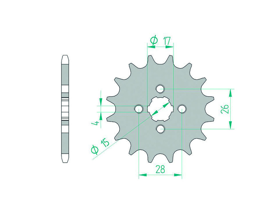 Pignon AFAM acier standard 20104 - 420 - 1074468003