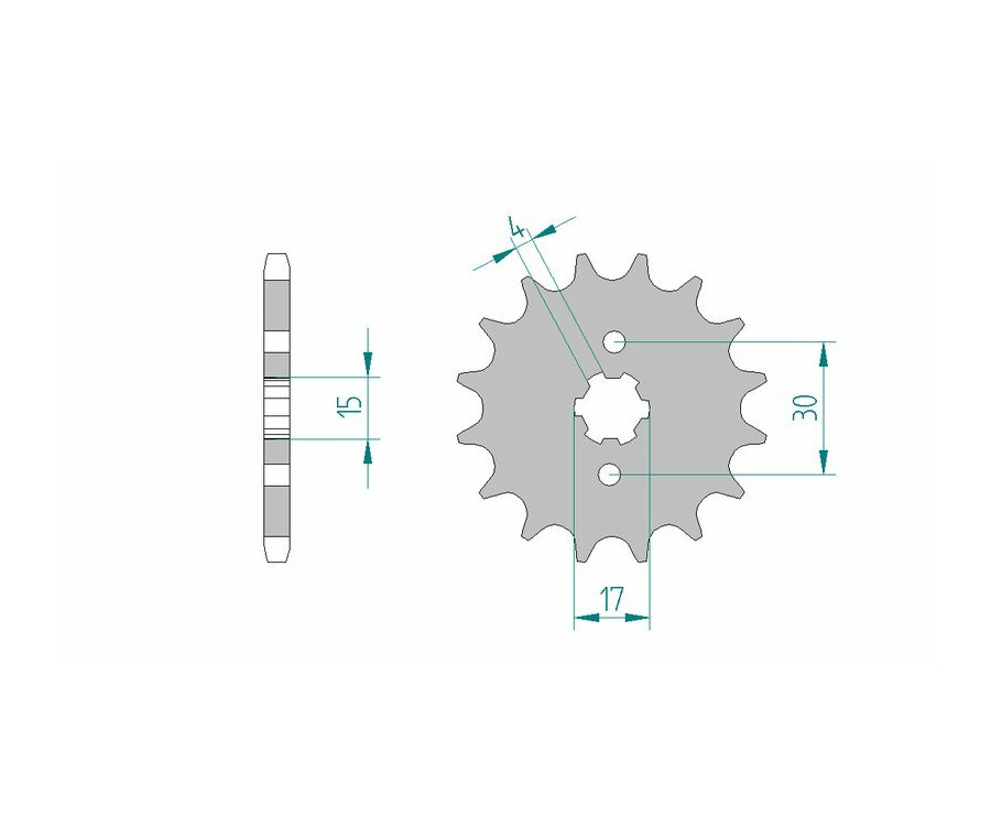 Pignon AFAM acier standard 20107 - 428 - 1074501002