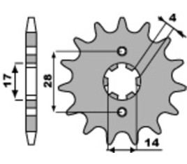 Pignon PBR acier standard 2107 - 420 - 1077569002