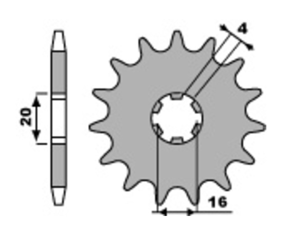 Pignon PBR acier standard 560 - 420 - 1077745003