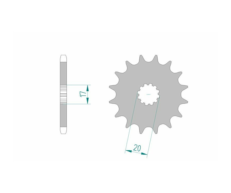 Pignon AFAM acier standard 94118 - 428 - 1077159002