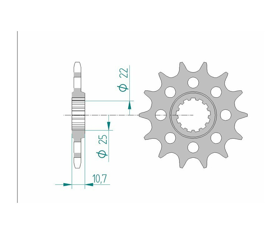 Pignon AFAM acier standard 21511 - 520 Pignon AFAM acier standard 21511 - 520