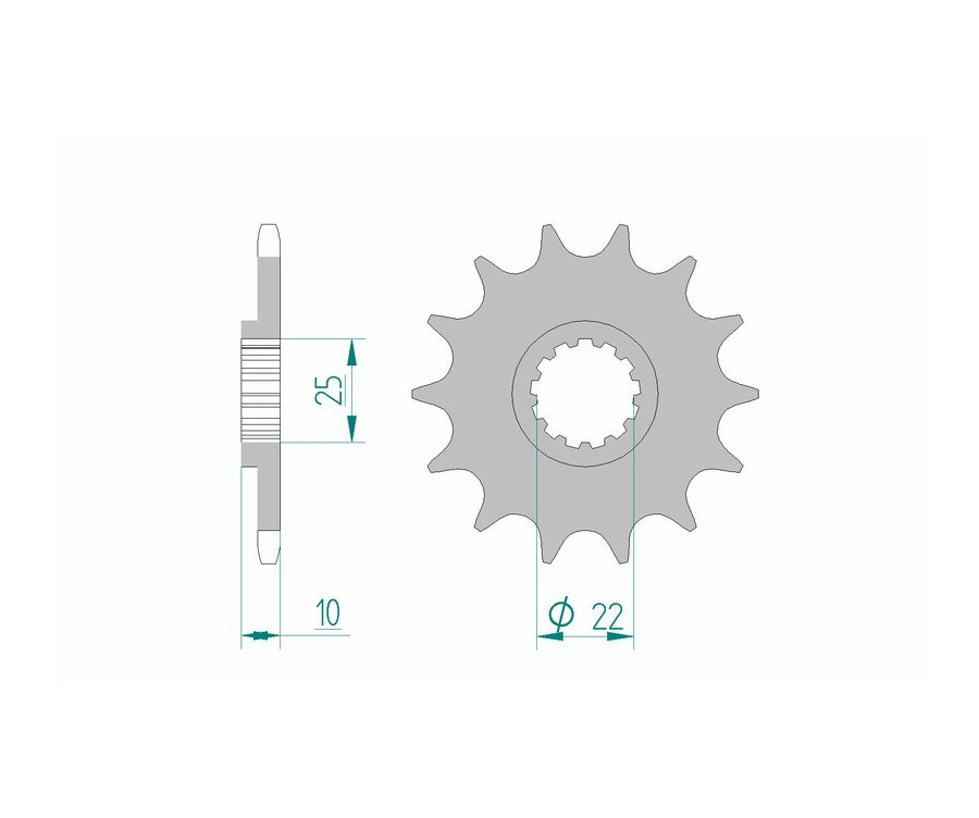 Pignon AFAM acier standard 21510 - 520 Pignon AFAM acier standard 21510 - 520
