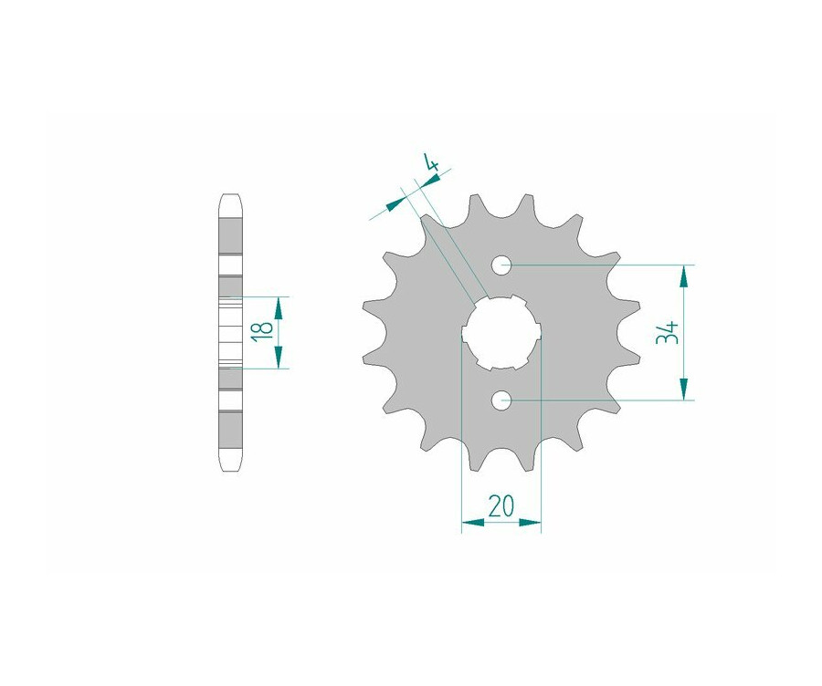 Pignon AFAM acier standard 20200 - 428 - 1074535005