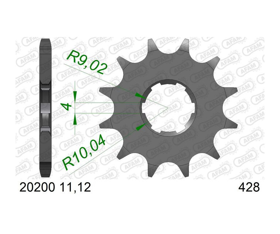 Pignon AFAM acier standard 20200 - 428 - 1074535002