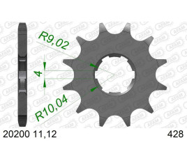 Pignon AFAM acier standard 20200 - 428