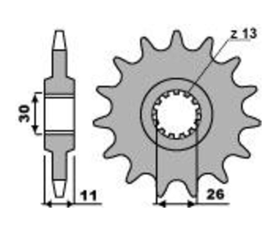 Pignon PBR acier standard 2091 - 525 - 1077555003