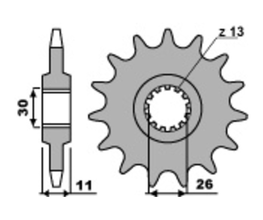 Pignon PBR acier standard 2091 - 525 - 1077555002