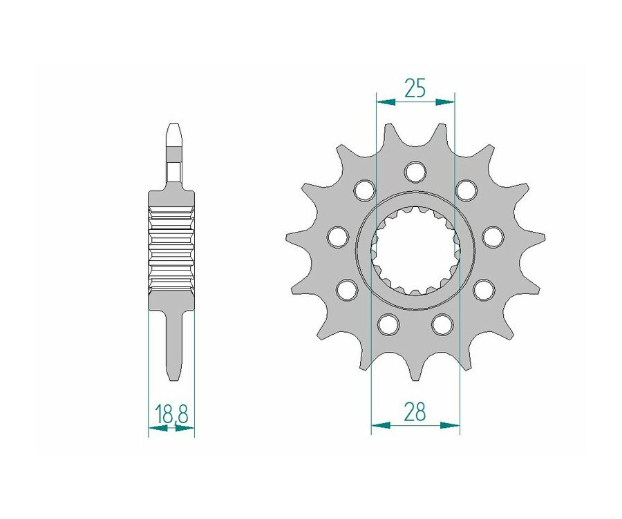 Pignon AFAM acier standard 61802 - 520 - 1077126002
