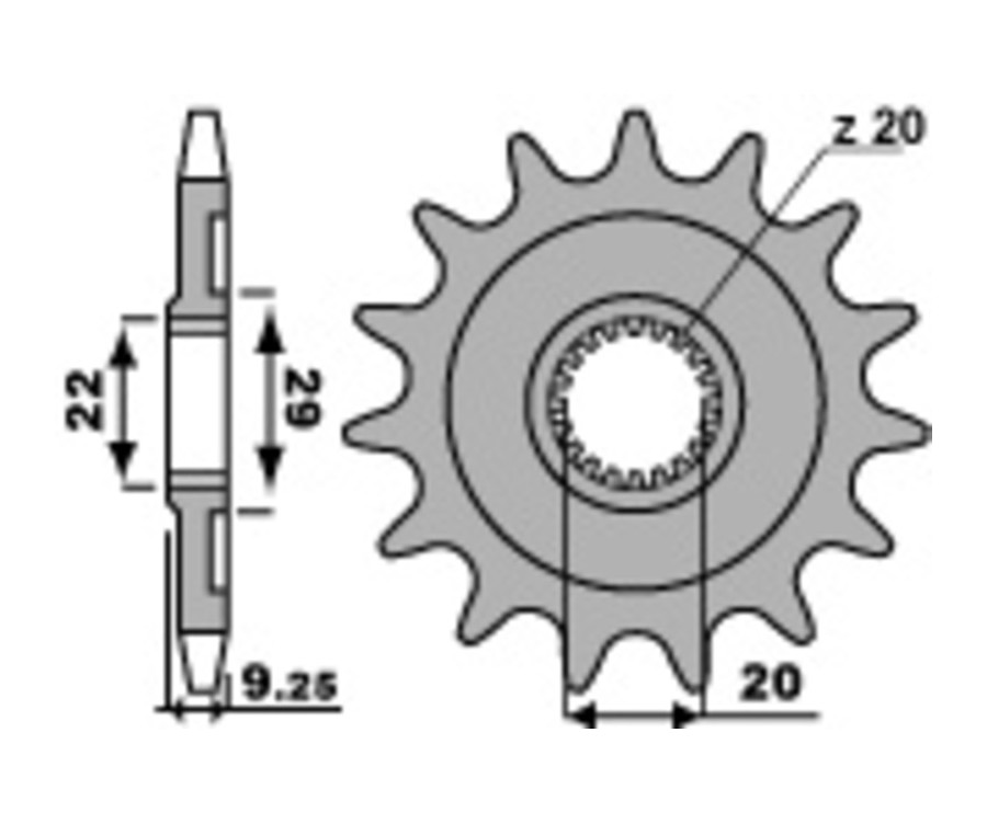Pignon PBR acier standard 2146 - 520 - 1077586003