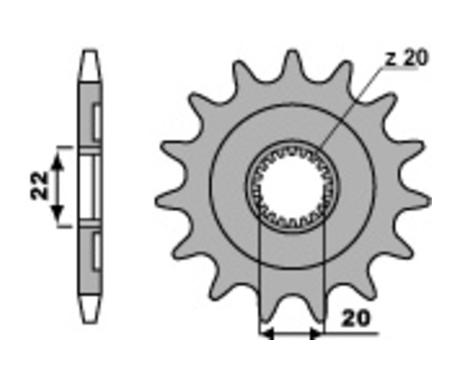 Pignon PBR acier standard 2103 - 520 - 1077568003
