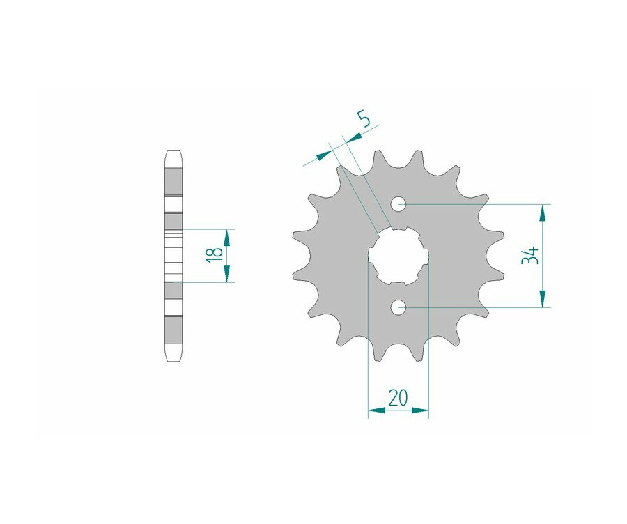 Pignon AFAM acier standard 26200 - 428 - 1076540003