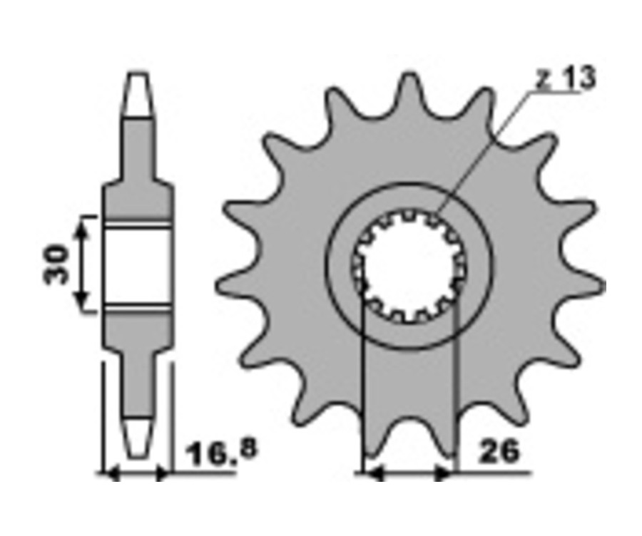 Pignon PBR acier standard 2068 - 525 - 1077533003