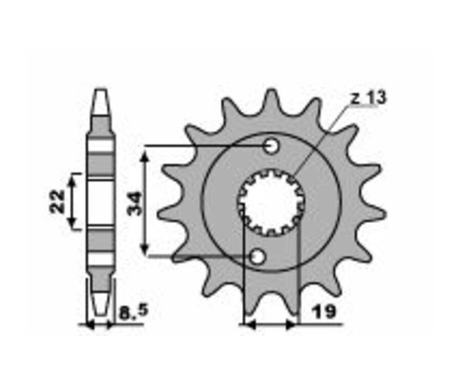 Pignon PBR acier standard 2276 - 520 - 1077628002