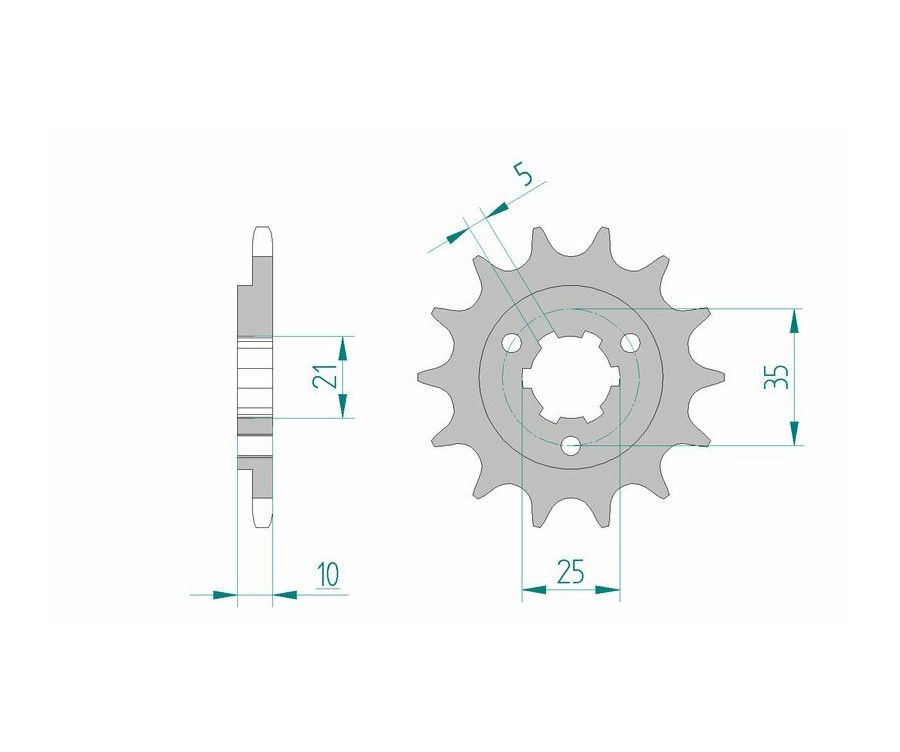 Pignon AFAM acier standard 22600 - 520 - 1076031001