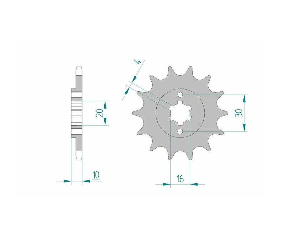 Pignon AFAM acier standard 46203 - 520 Pignon AFAM acier standard 46203 - 520