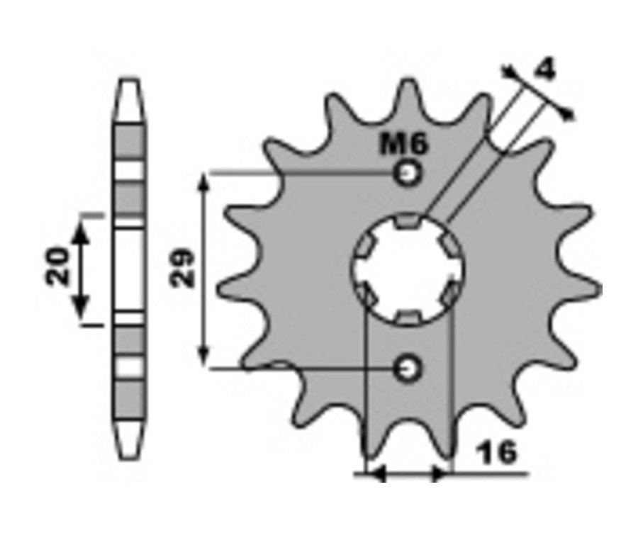 Pignon PBR acier standard 425 - 428 - 1077702002