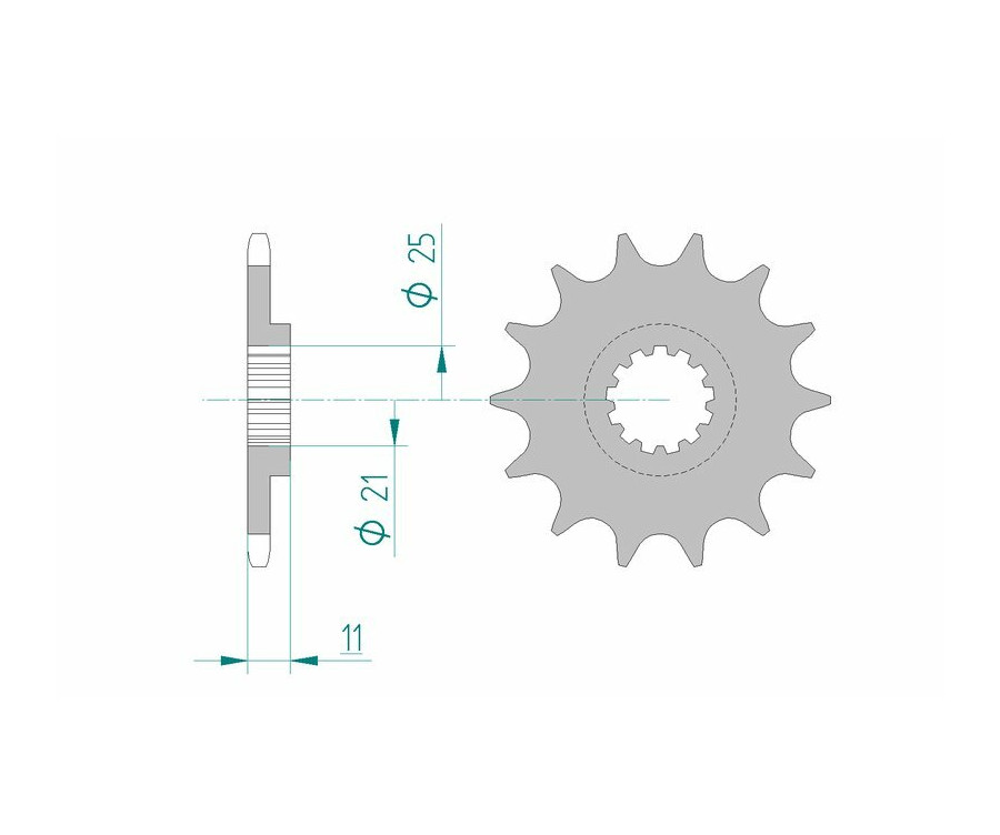 Pignon AFAM acier standard 64500 - 520 Pignon AFAM acier standard 64500 - 520