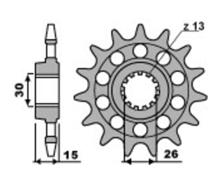 Pignon PBR acier standard 2199 - 520 - 1077609003