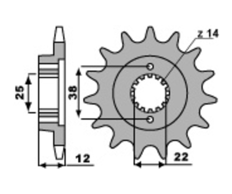 Pignon PBR acier standard 495 - 520 - 1077719001