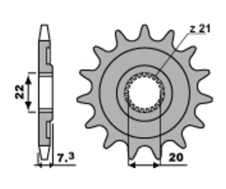 Pignon PBR acier standard 2120 - 520 - 1077574002