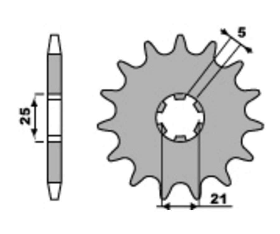 Pignon PBR acier standard 569 - 520 - 1077755001