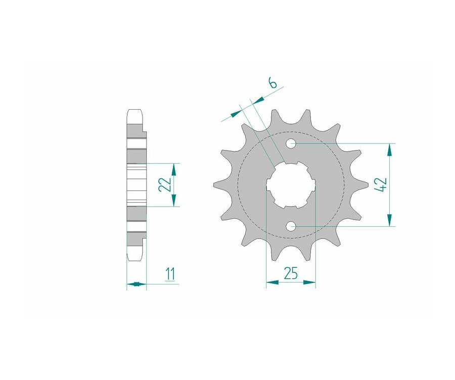 Pignon AFAM acier standard 20505 - 530 - 1074927001