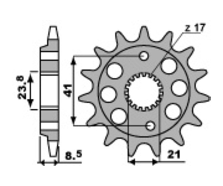 Pignon PBR acier standard 2071 - 520 - 1077538001