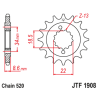 Pignon JT SPROCKETS acier anti-bruit 1908 - 520 - 1126794001