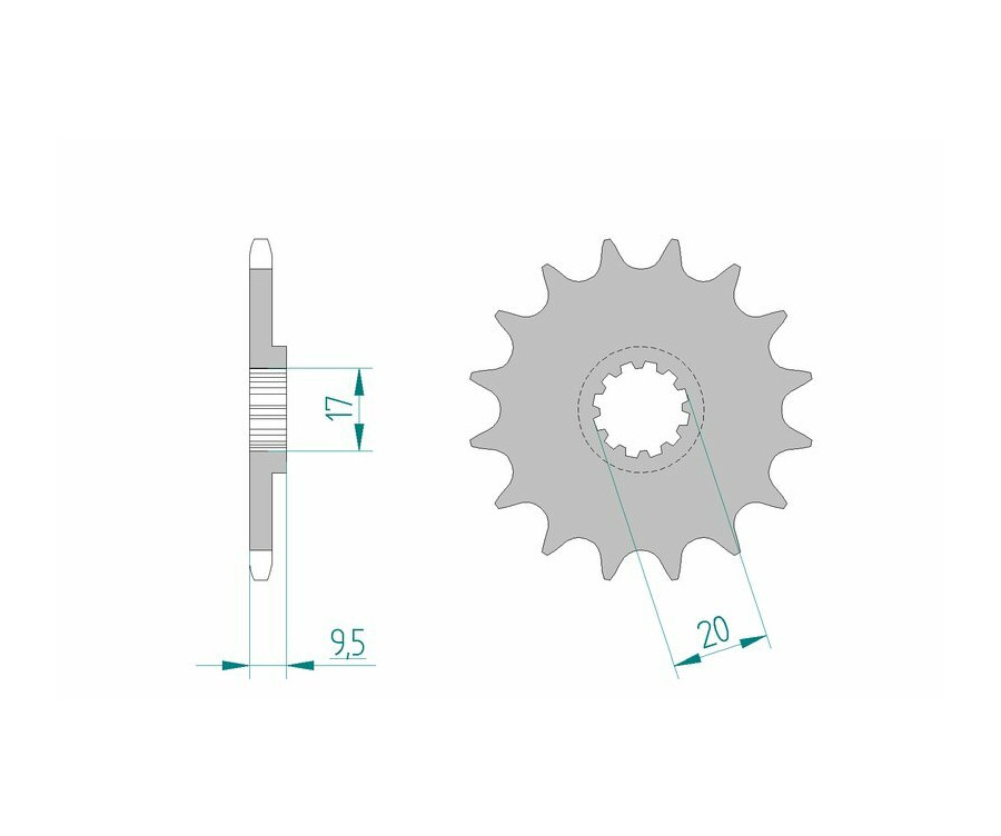 Pignon AFAM acier anti-boue 94120 - 420 - 1077161002