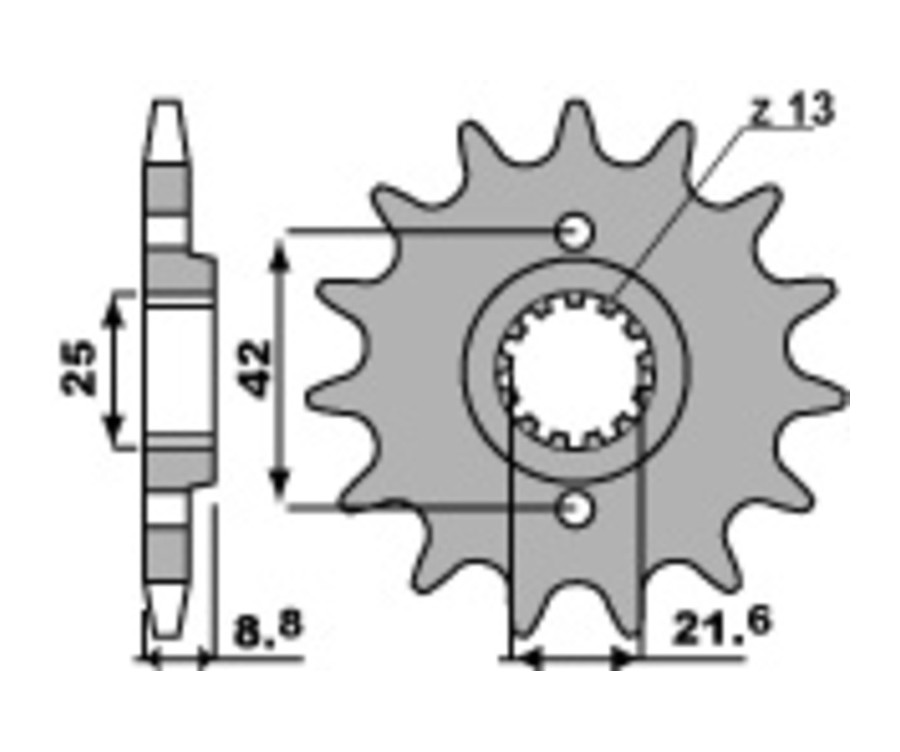 Pignon PBR acier standard 523 - 520 - 1077734001