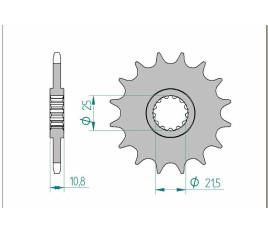 Pignon AFAM acier standard 21512 - 520