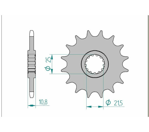 Pignon AFAM acier standard 21512 - 520
