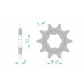 Pignon AFAM acier standard 94306 - 520 Pignon AFAM acier standard 94306 - 520