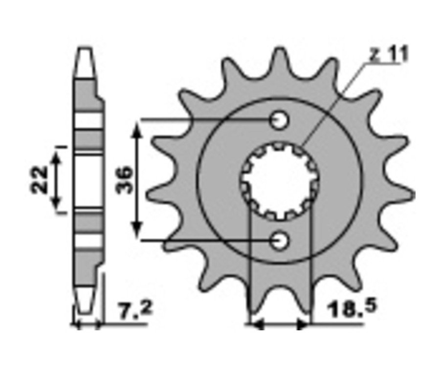 Pignon PBR acier standard 2067 - 520 - 1077532003