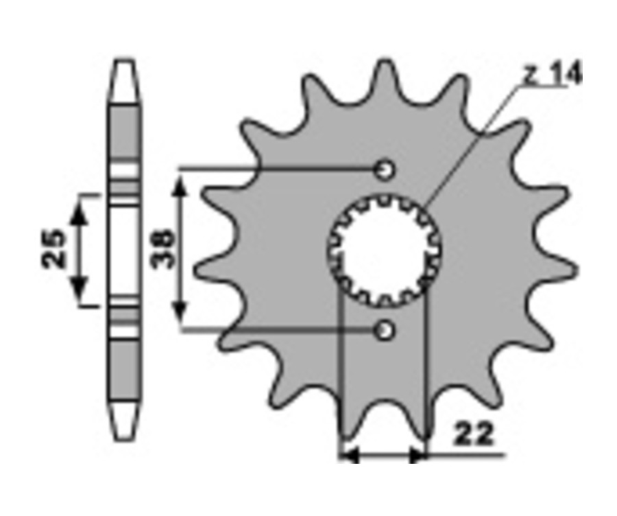 Pignon PBR acier standard 728 - 530 - 1077779002