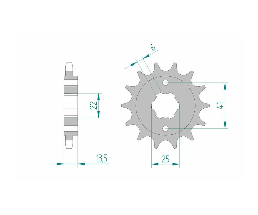 Pignon AFAM acier standard 20506 - 525 - 1074938003