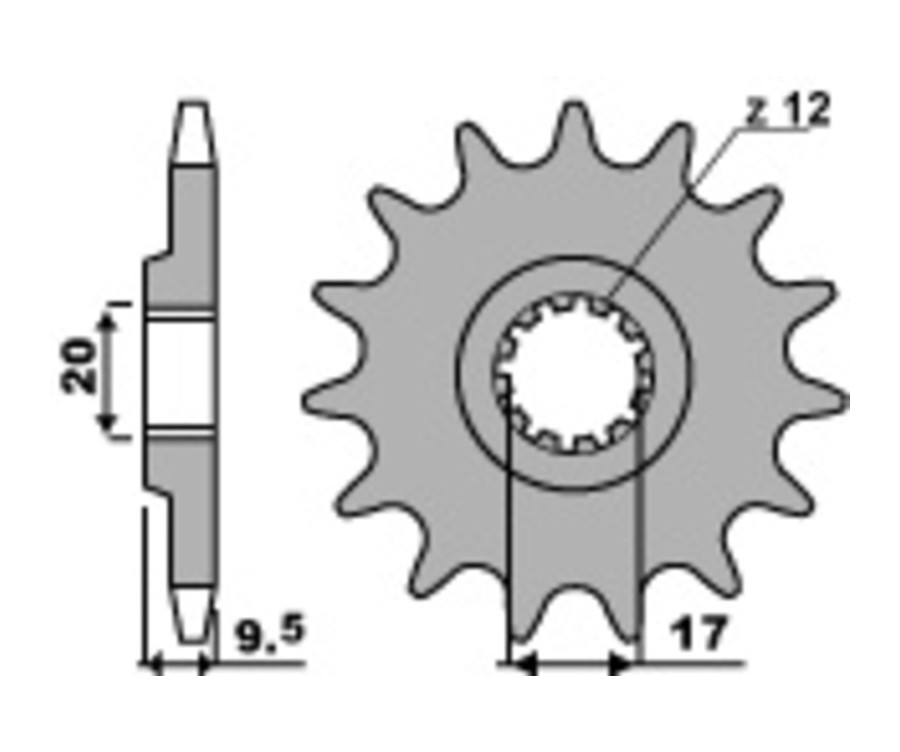 Pignon PBR acier standard 7005 - 420 - 1077769002