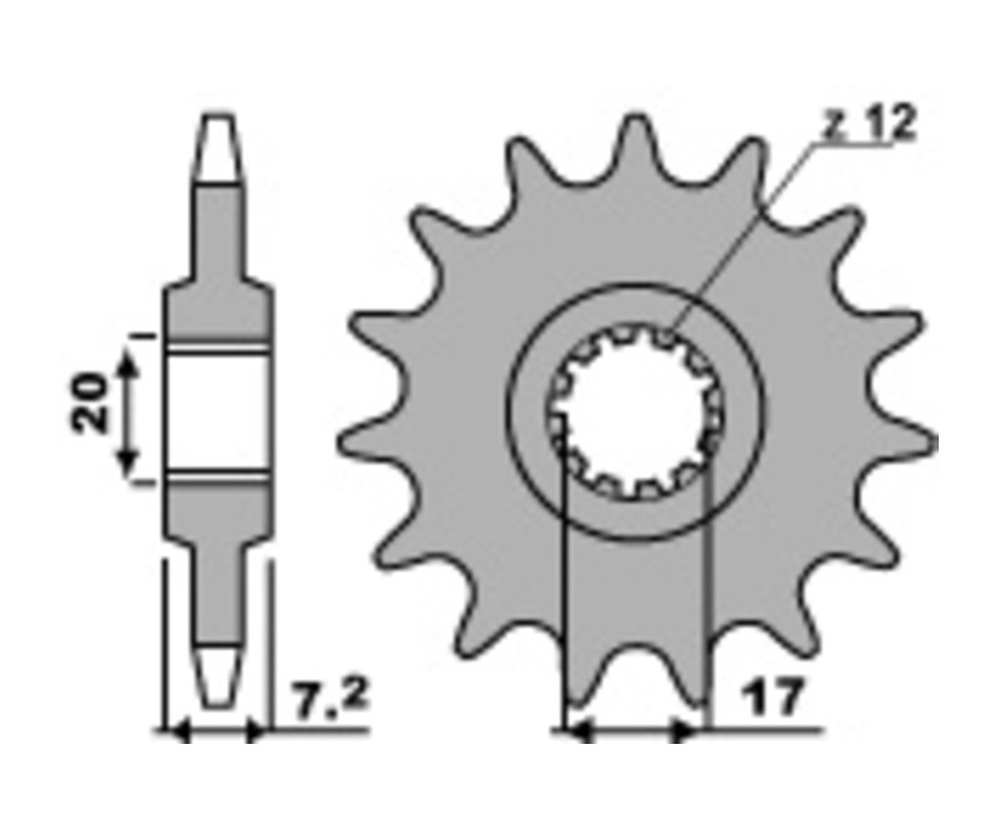 Pignon PBR acier standard 600M - 420 - 1108896004