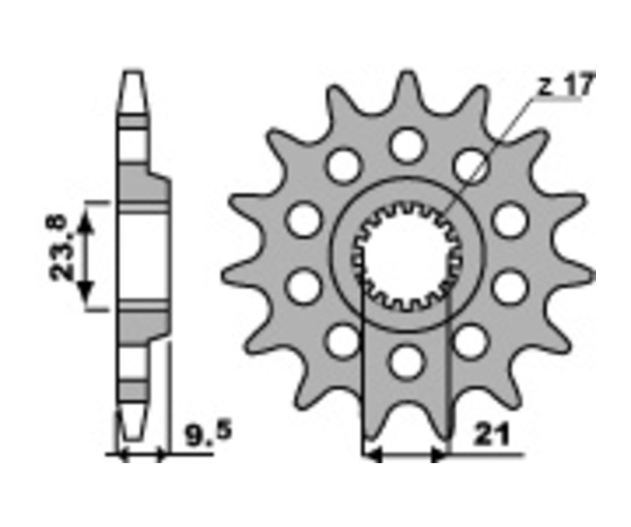 Pignon PBR acier standard 2133 - 520 - 1077582002