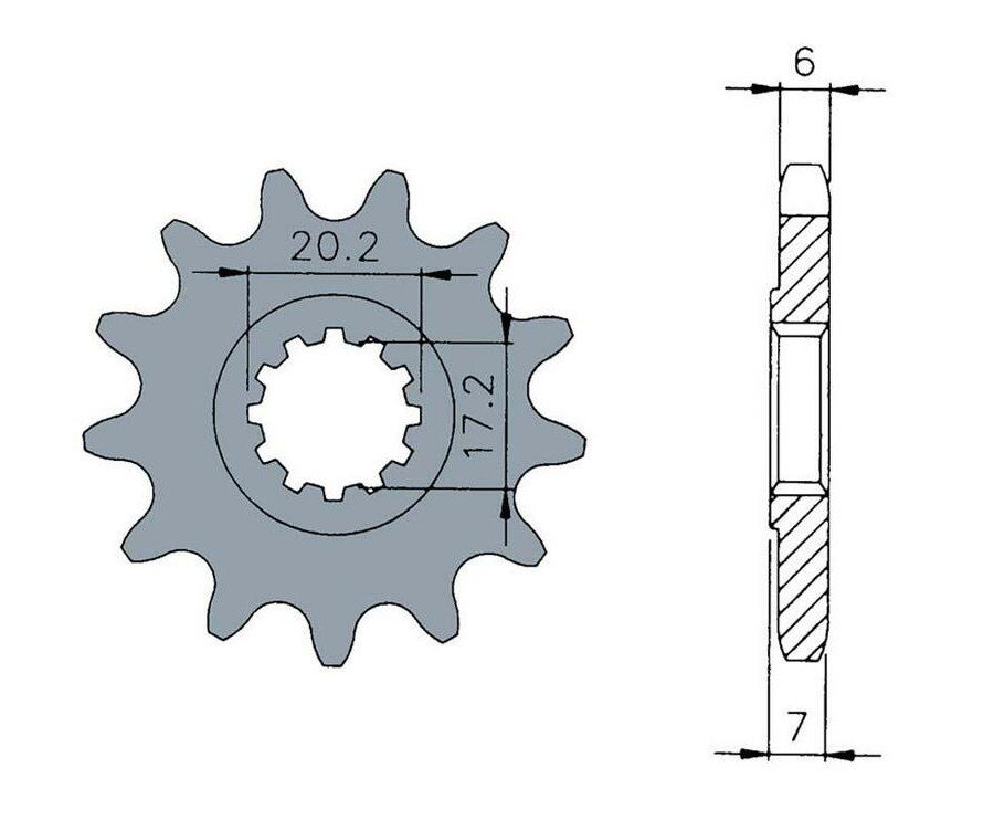 Pignon TECNIUM acier standard 1120 - 420 - 1074263001