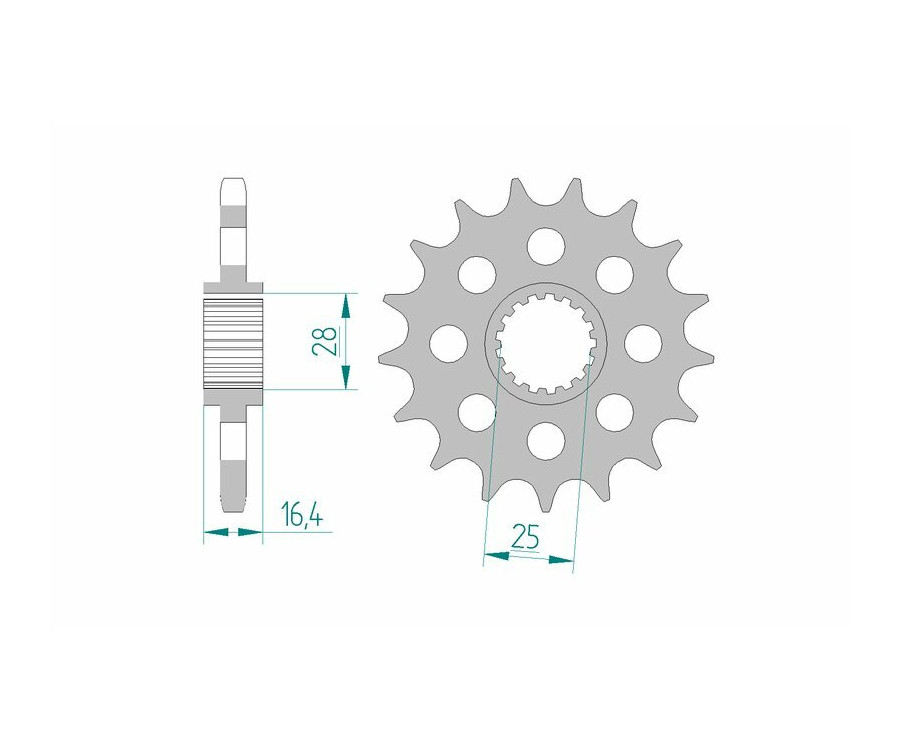Pignon AFAM acier standard 61800 - 525 - 1077124003