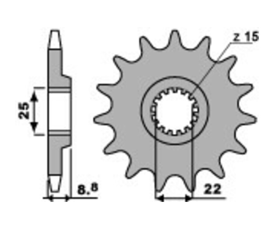 Pignon PBR acier standard 1248 - 520 - 1077516002